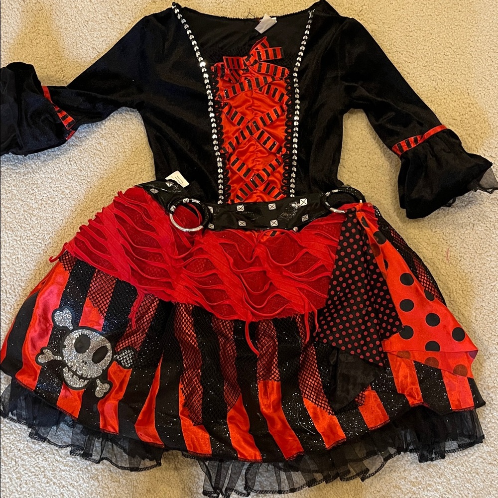 Black and Red Pirate Costume Dress